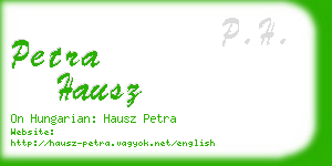petra hausz business card